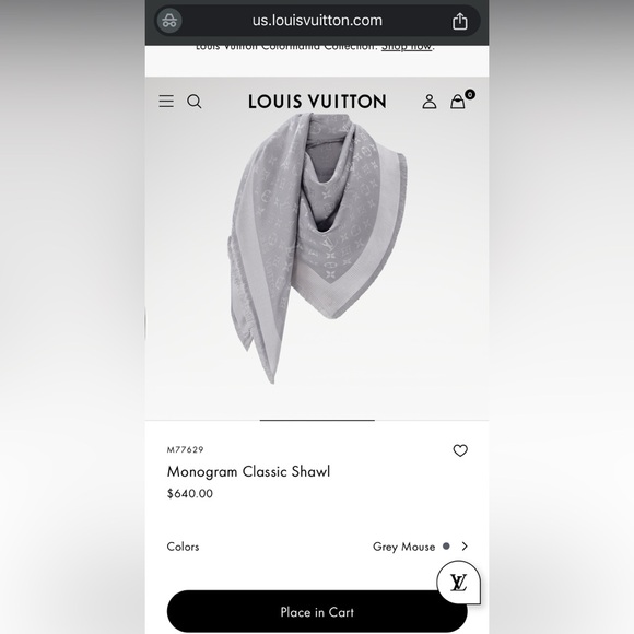 LV monogram classic shawl - Picture 10 of 11